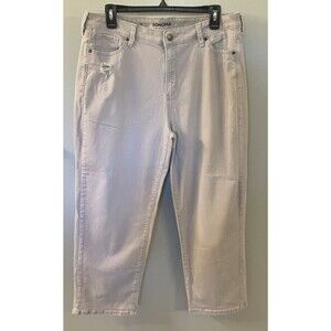Sonoma Womens Gray Straight Crop Jeans Size 14